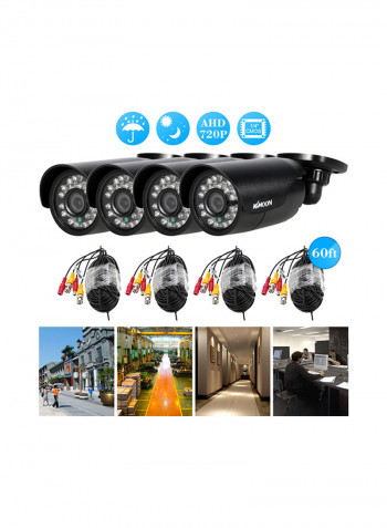4-Piece AHD Bullet Camera Set