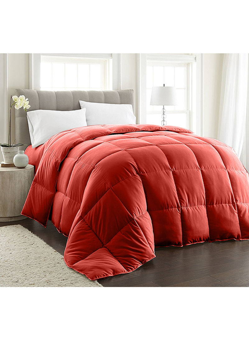Egyptian Cotton Solid Comforter Red Super King
