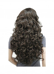 Long Wavy Synthetic Hair Wig Chestnut Brown 24inch