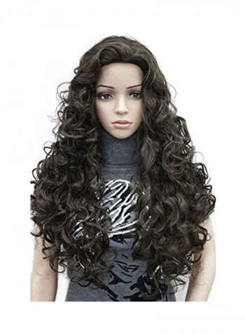 Long Wavy Synthetic Hair Wig Chestnut Brown 24inch