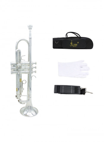 Trumpet Bb B Flat Brass Exquisite with Mouthpiece Gloves