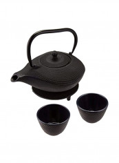 3-Piece Cast Iron Teapot And Teacup Set Black reviews 3-Piece Cast Iron Teapot And Teacup Set Black