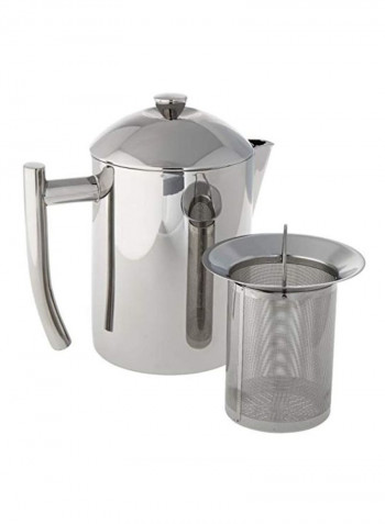 Stainless Steel Tea Maker With Infuser Silver 7x6.25inch
