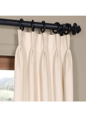 2-Piece Signature Pleated Blackout Curtain Beige 25 x 84inch