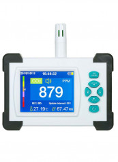 Portable Rechargeable CO2 Meter Tester With Storage Case White/Black/Blue
