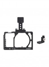 Protective Aluminum Camera Cage Stabilizer 19x9x12.2centimeter Black