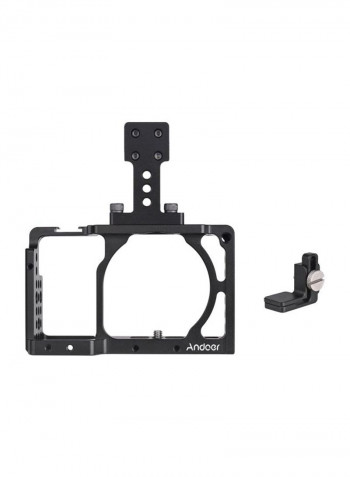 Protective Aluminum Camera Cage Stabilizer 19x9x12.2centimeter Black