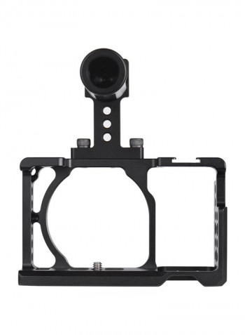 Protective Aluminum Camera Cage Stabilizer 19x9x12.2centimeter Black