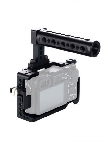 Protective Aluminum Camera Cage Stabilizer 19x9x12.2centimeter Black