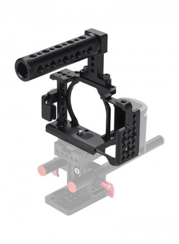 Protective Aluminum Camera Cage Stabilizer 19x9x12.2centimeter Black