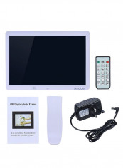 Electronic Led Digital Photo Frame Album Kit 15inch White