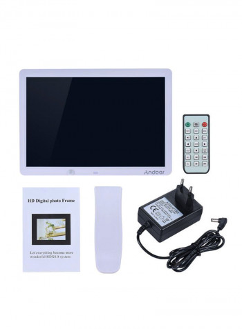 Electronic Led Digital Photo Frame Album Kit 15inch White