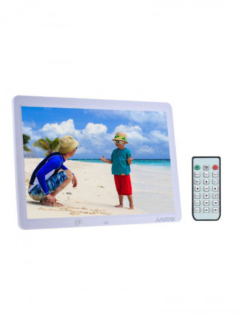 Electronic Led Digital Photo Frame Album Kit 15inch White