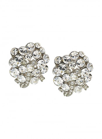 Swarovski Crystal Studded Stud Earrings