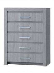 Juhu 5-Chest Drawer Light Oak 90x120x48centimeter