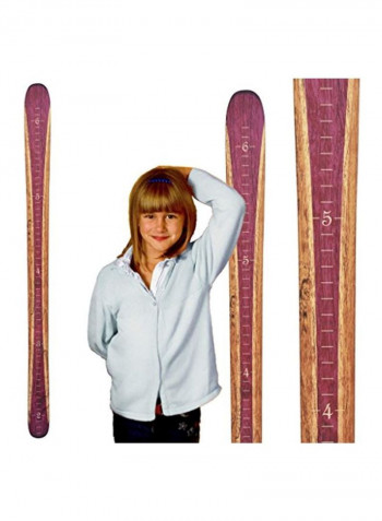 Wooden Ski Growth Chart Mulberry 58x4.8x0.4inch