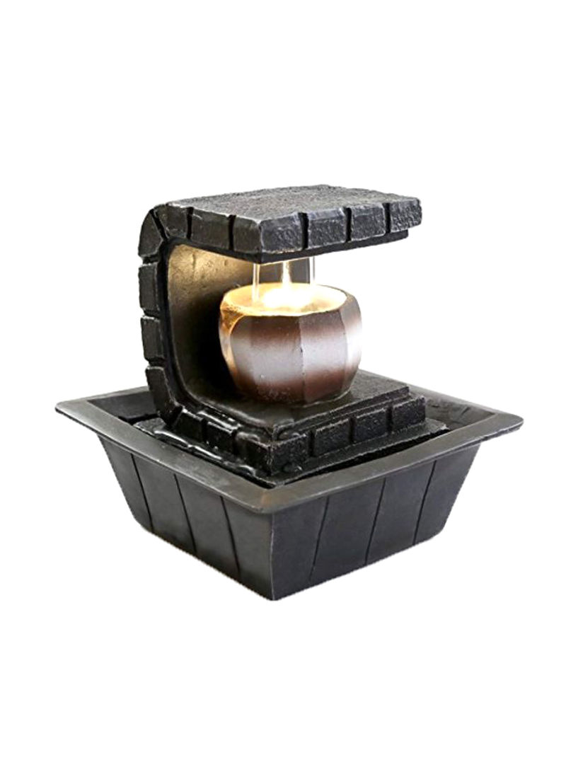 2-Tier Tabletop Water Fountain Kit Black 8.1x8.1x8.3inch