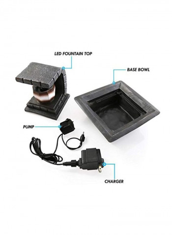 2-Tier Tabletop Water Fountain Kit Black