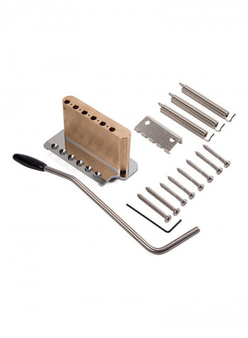 ST Electric Guitar Tremolo System Brass Bridge With Stainless Steel Saddles