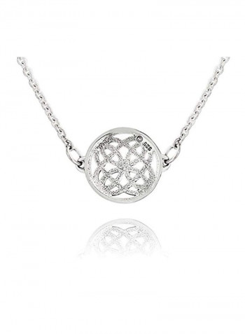 925 Sterling Silver Celtic Love Knot Circle Pendant Necklace