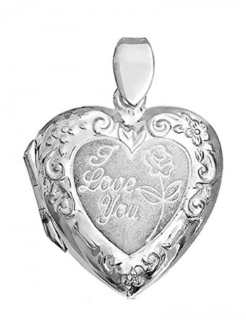925 Sterling Silver Heart Shape Locket Pendant