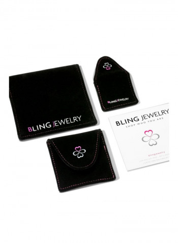 925 Sterling Silver Rhodium Plated Cubic Zirconia Studded Stud Earrings