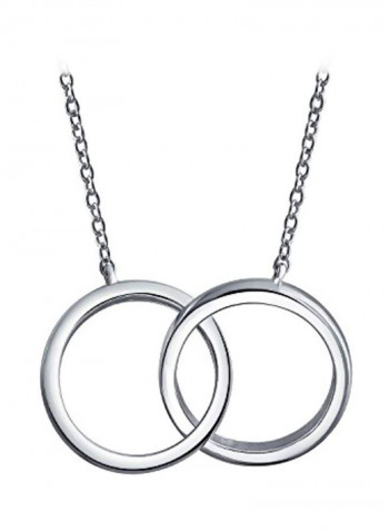 925 Sterling Silver Interlocking Infinity Circle Necklace