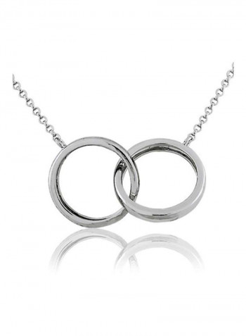 925 Sterling Silver Interlocking Infinity Circle Necklace