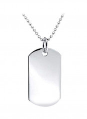 925 Sterling Silver Military Army Dog Tag Pendant Necklace