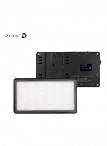 Pocket LED Video Light Panel 12.6x7.0x1centimeter Black