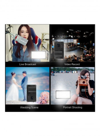 Pocket LED Video Light Panel 12.6x7.0x1centimeter Black