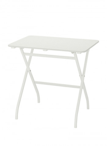 Outdoor Folding Table White 80 x 62 x 74centimeter