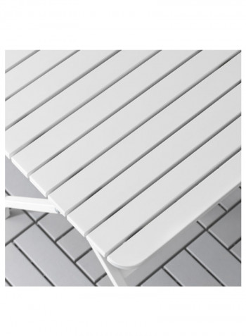 Outdoor Folding Table White 80 x 62 x 74centimeter