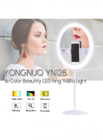 Bi-Colour Beautify LED Ring Video Light White