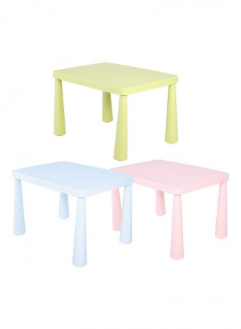 Plastic Double Thickening Rectangular Table Writing Desk Blue 78x58x20cm