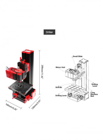 6-In-1 Multi-Functional Motorized Transformer Machine Red/Black