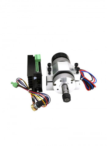CNC Brushless Spindle Motor With Driver Speed Controller Black/Silver 23centimeter