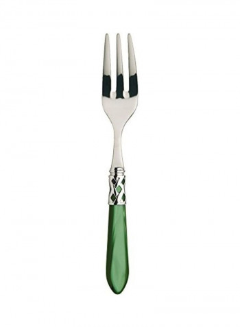 6-Piece Stainless Steel Fork Set Silver/Green