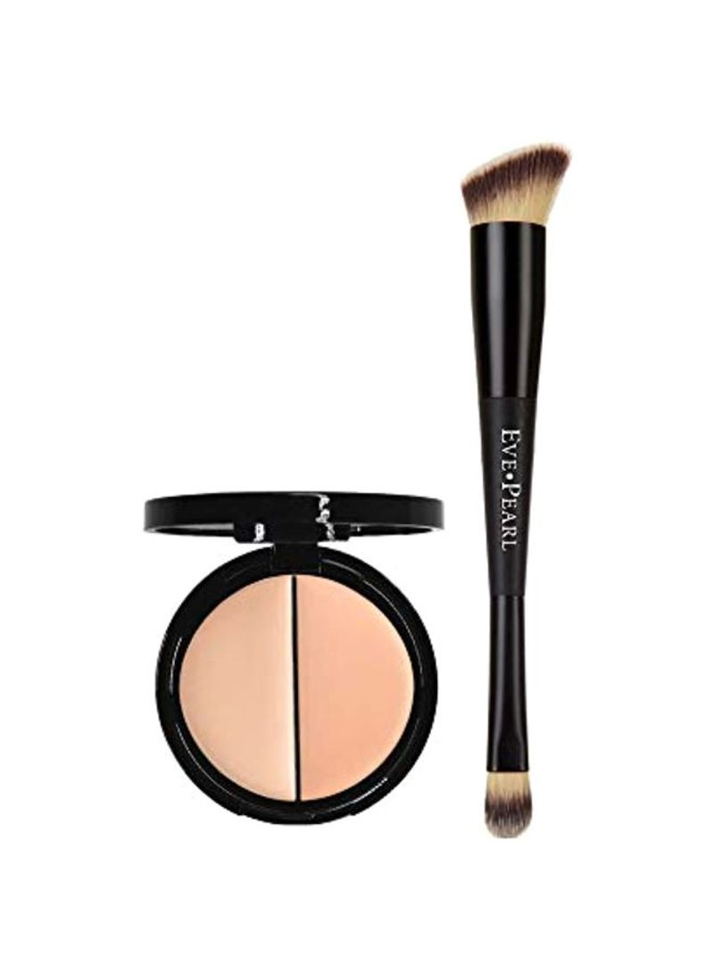 Double Salmon Concealer And Concealer Set With Brush Light