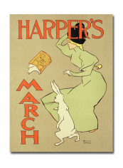 March Edition Harper's Magazine-1894 Canvas Wall Art Multicolour 24 x 32inch