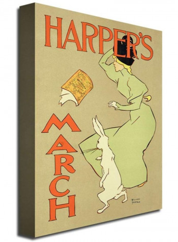 March Edition Harper's Magazine-1894 Canvas Wall Art Multicolour 24 x 32inch