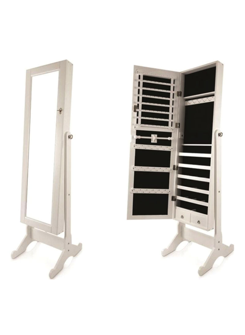 Jewellery Cabinet With Mirror White