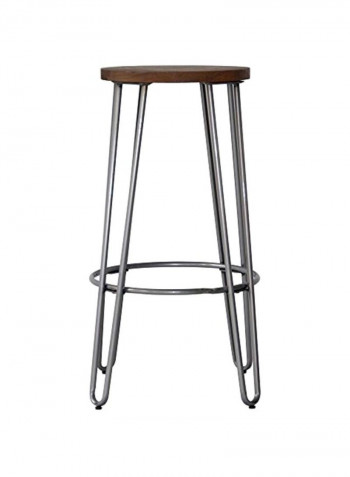 Quinn Barstool With U-Shaped Legs Silver/Brown