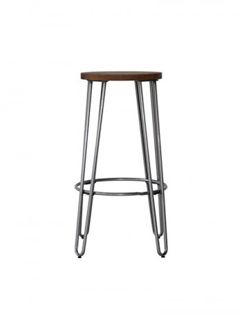 Quinn Barstool With U-Shaped Legs Silver/Brown