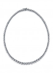 Silver Plated Brass Cubic Zirconia Studded Necklace
