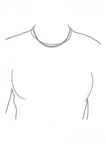 Silver Plated Brass Cubic Zirconia Studded Necklace