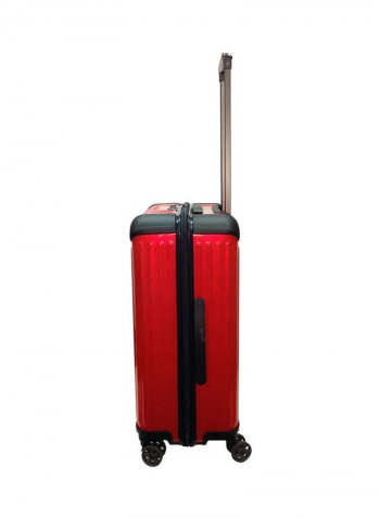Hardside 3 Piece Luggage Trolley Set Red