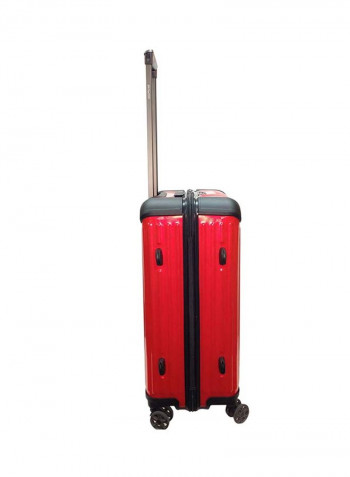 Hardside 3 Piece Luggage Trolley Set Red