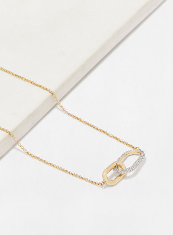 Time Chain Link Pendant Necklace