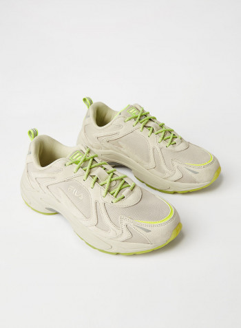 Stylish lace-Up Sneakers Grey/Lime